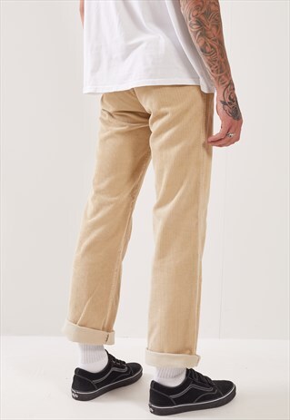 VINTAGE STRAIGHT LEG CORDUROY TROUSERS