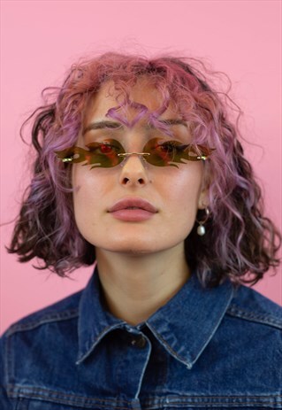 CHAR - MINI FLAME SHAPE SUNGLASSES