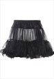 VINTAGE BEYOND RETRO FRILLY TULLE SHEER 1990S SKIRT - XS