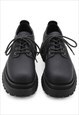 CHUNKY BOOTS EDGY HIGH FASHION ROUND SHAPE ANKLE SHOES