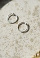 STERLING SILVER NOSE RING WITH HAMMERED CUT 8MM