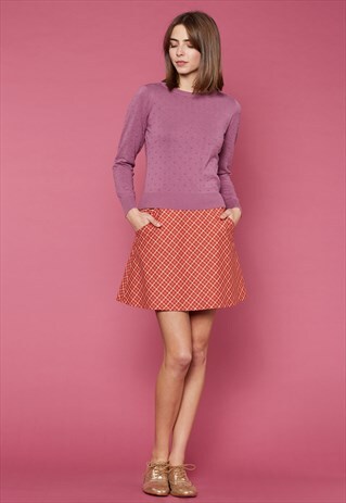 PRINCESS HIGHWAY PURPLE BOBBLE KNIT SWEATER