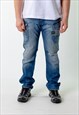 BLUE DENIM 90S G-STAR  CARGO SKATER TROUSERS PANTS JEANS