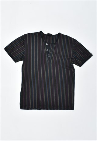 VINTAGE 90'S MISSONI T-SHIRT TOP STRIPES BLACK