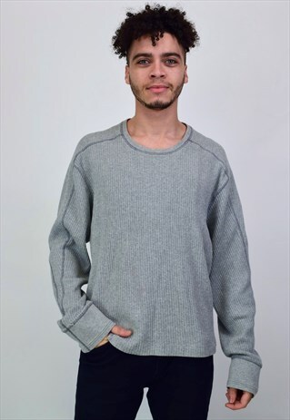 VINTAGE 90'S TOMMY HILFIGER GREY JUMPER