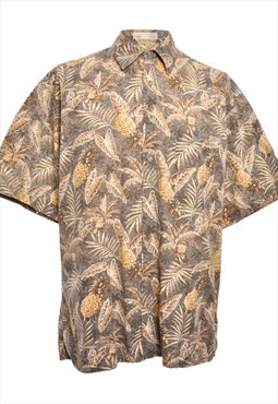 Fruit Print Pierre Cardin Hawaiian Shirt - L