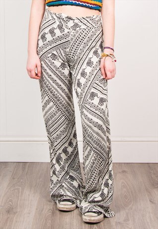 VINTAGE AZTEC ELEPHANT PRINT TROUSERS