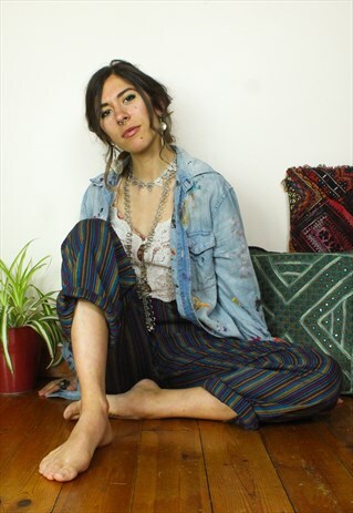 FAIRTRADE RAINBOW STRIPED COTTON TROUSERS