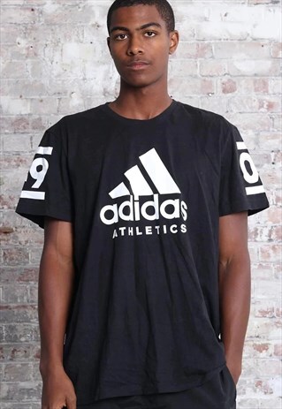 VINTAGE ADIDAS LOGO T-SHIRT BLACK