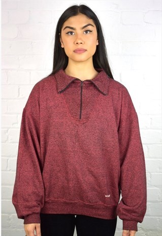 VINTAGE 90'S WRANGLER 1/4 ZIP SWEATSHIRT