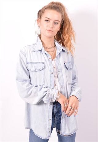 VINTAGE DIESEL DENIM SHIRT BLUE