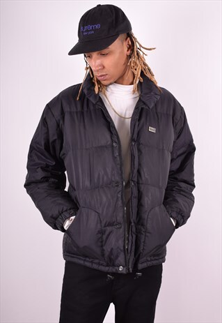 GIANFRANCO FERRE MENS VINTAGE PADDED JACKET LARGE BLACK 90'S