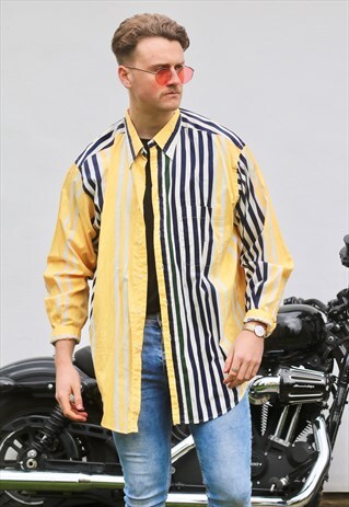 NAUTICA USA VARSITY STRIPED REGATTA VINTAGE SHIRT