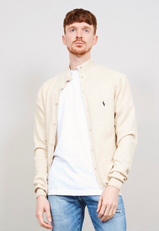 VINTAGE POLO RALPH LAUREN BEIGE 90'S CARDIGAN