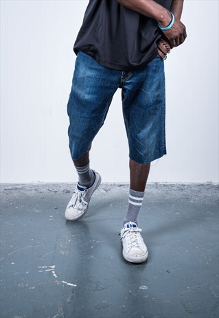 LEVI'S VINTAGE 1990S BLUE DENIM CUT OFF SHORTS