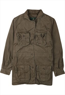 Vintage 90's Orvis Denim Jacket Button Up Khaki Green Medium