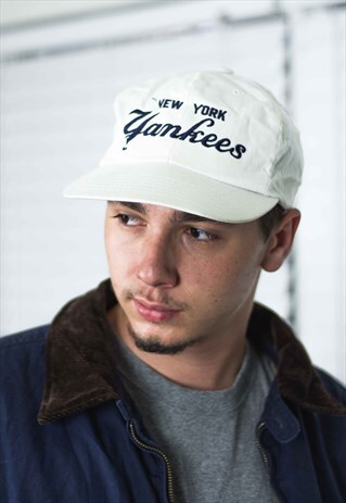 VINTAGE NEW YORK YANKEES CAP HAT LOGO 90S X 3.7