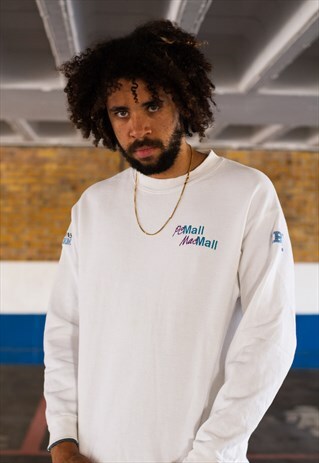 VINTAGE 80'S LEE JEANS SWEATSHIRT IN WHITE
