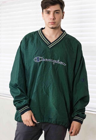 VINTAGE CHAMPION PULLOVER JUMPER LOGO 90S XL 15.4