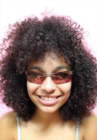 VINTAGE RED ROSE GOLD REFLECTIVE Y2K SUNGLASSES