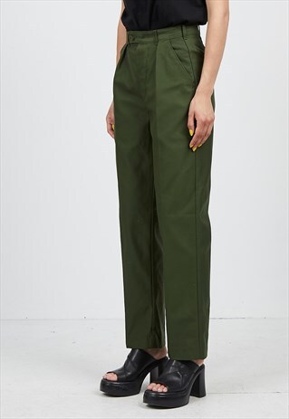 VINTAGE GREEN TROUSERS BOTTOMS