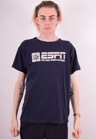 CHAMPION MENS VINTAGE NFL ESPIT T-SHIRT TOP LARGE BLUE 90S