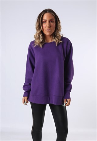 SWEATSHIRT JUMPER OVERSIZED PLAIN UK 16 (D1V)