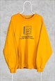 Vintage Michigan University Sweatshirt Yellow American 2XL