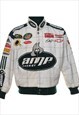 Vintage White Vintage Amp Energy NASCAR Racing Jacket - M