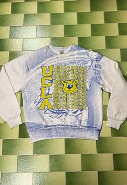 Vintage 90s UCLA Bruins Basketball All Over Print Sweatshirt