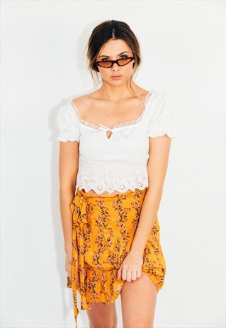 FLORAL MINI SKIRT