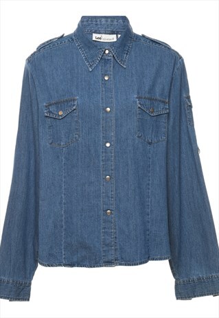 VINTAGE LEE DENIM SHIRT - L