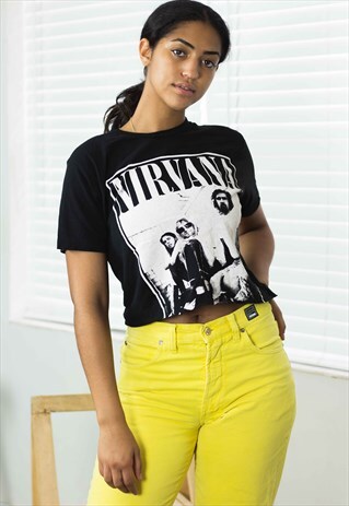 VINTAGE NIRVANA CROP TOP REWORKED 90S X 3.9
