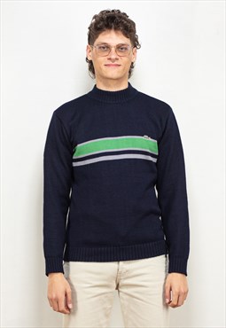 Vintage 90's Men Lacoste Crewneck Sweater in Navy