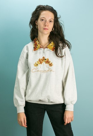 VINTAGE AUTUMN EMBROIDERED SWEATSHIRT