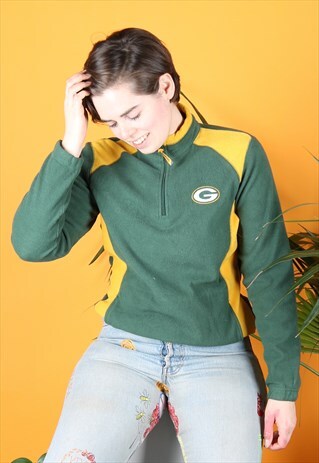 VINTAGE FLEECE IN GREEN AND YELLLOW GREEN BAY PACKERS