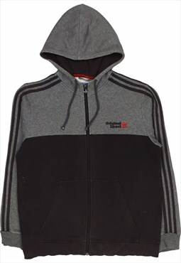 Adidas 90's Original Sports Zip Up Hoodie Large Grey