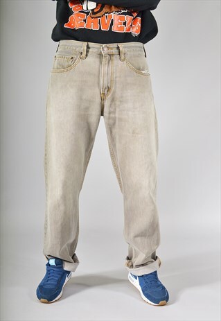 VINTAGE LEVI'S LIGHT GREY 505 STRAIGHT LEG JEANS