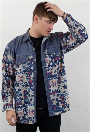VINTAGE ABSTRACT PATTERN SHIRT