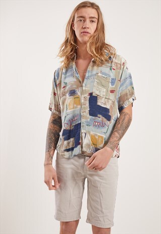 VINTAGE PATTERNED SHORT SLEEVE SHIRT