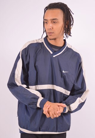 VINTAGE NIKE TRACKSUIT TOP LONG SLEEVE NAVY BLUE