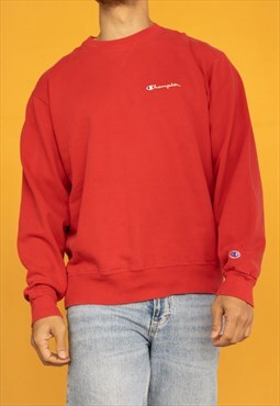 Vintage Champion Sweatshirt Basic in Red XXL