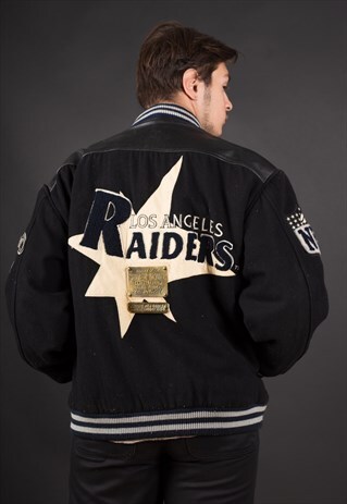 80'S LA RAIDERS SUPERBOWL 1984 VARSITY BY CAMPRI