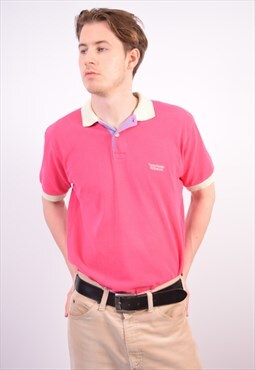 Vintage Benetton Polo Shirt Pink