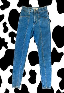 Vintage Y2K 90's/00's Mid Wash Blue Denim Skinny Jeans