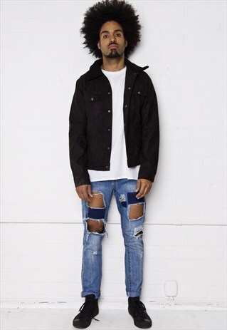 LIQUOR N POKER - FARO RIP AND REPAIR SLIM JEAN WITH FADED PA