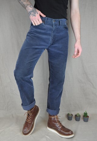 LEVI'S NAVY CORDUROY TROUSERS