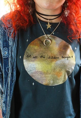 HANDPAINTED FESTIVAL BOWIE MOON VEST