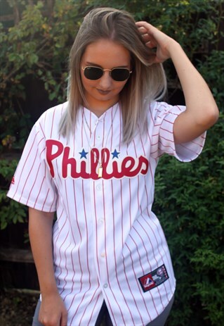 VINTAGE MAJESTIC PHILADELPHIA PHILLIES BASEBALL JERSEY