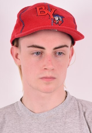 MENS VINTAGE FLEECE CAP ONE SIZE RED 90S